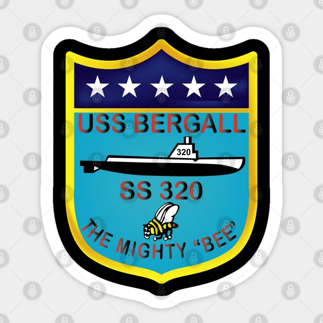 USS Bergall (SS-320) wo Txt Sticker by twix123844